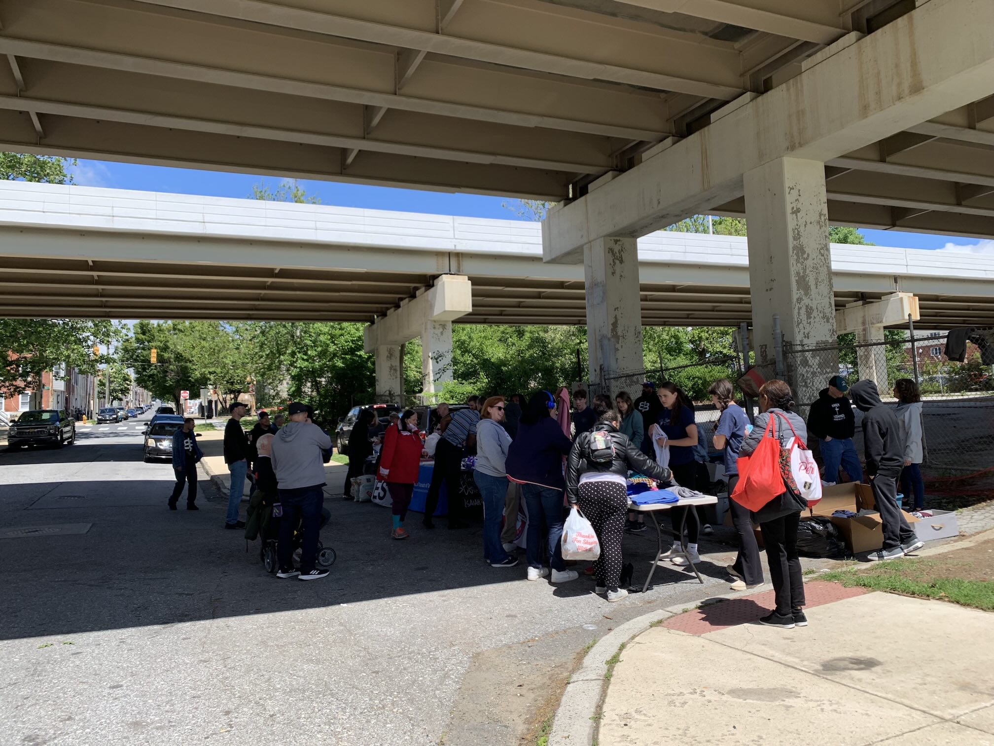 Community outreach under bridge